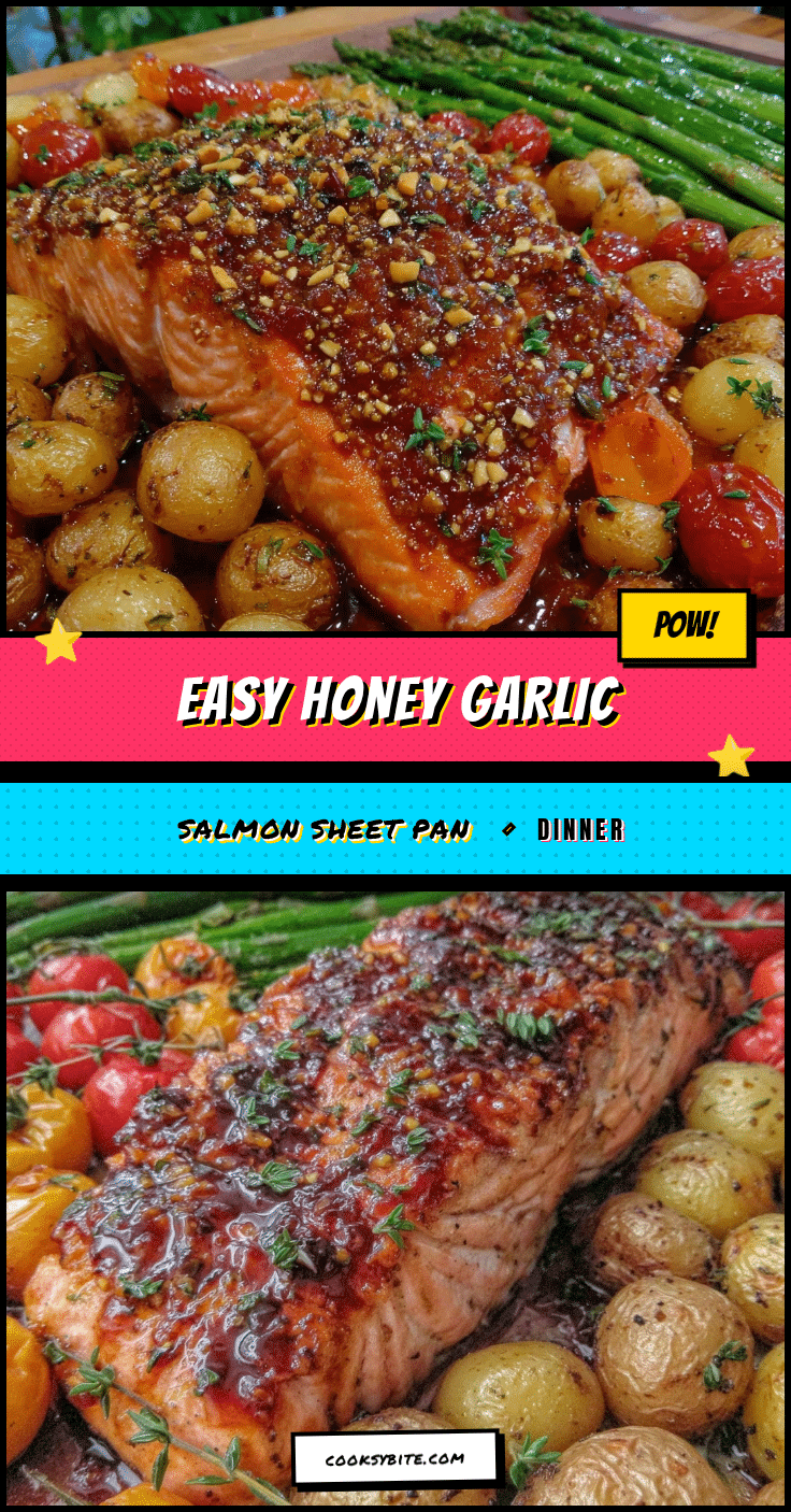 easy sheet pan honey garlic salmon recipe