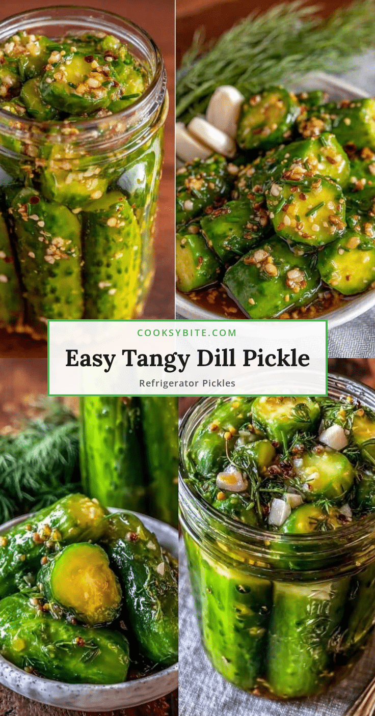 easy tangy dill pickle refrigerator pickles recipe
