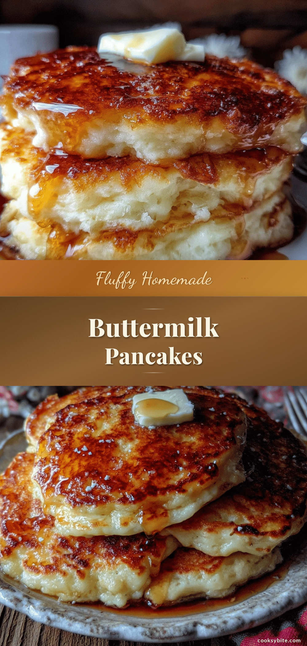 fluffy homemade buttermilk pancakes recipe