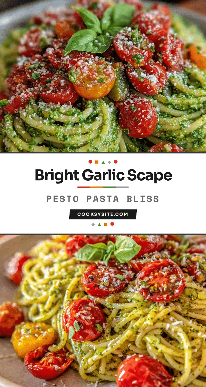 fresh garlic scape pesto pasta recipe