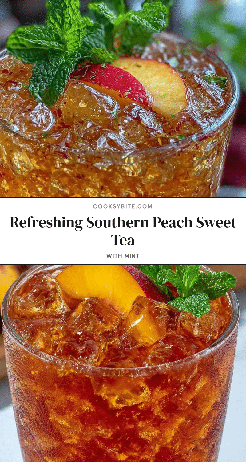 fresh peach sweet tea with mint recipe