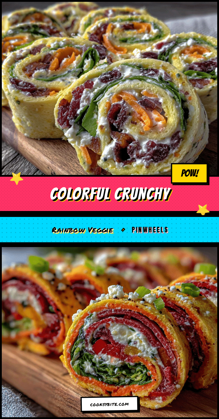 fresh rainbow veggie pinwheels recipe