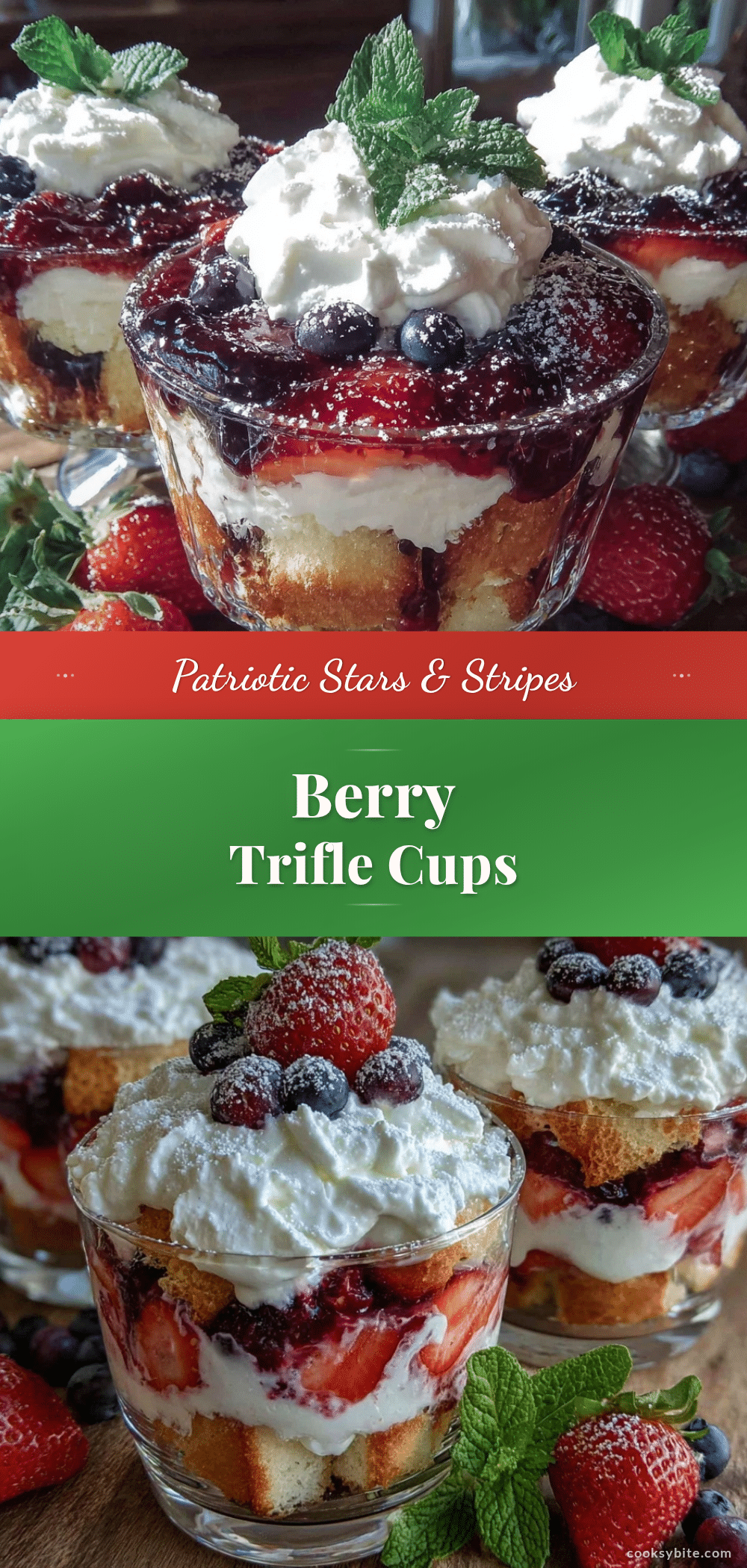 fresh stars & stripes berry trifle cups recipe