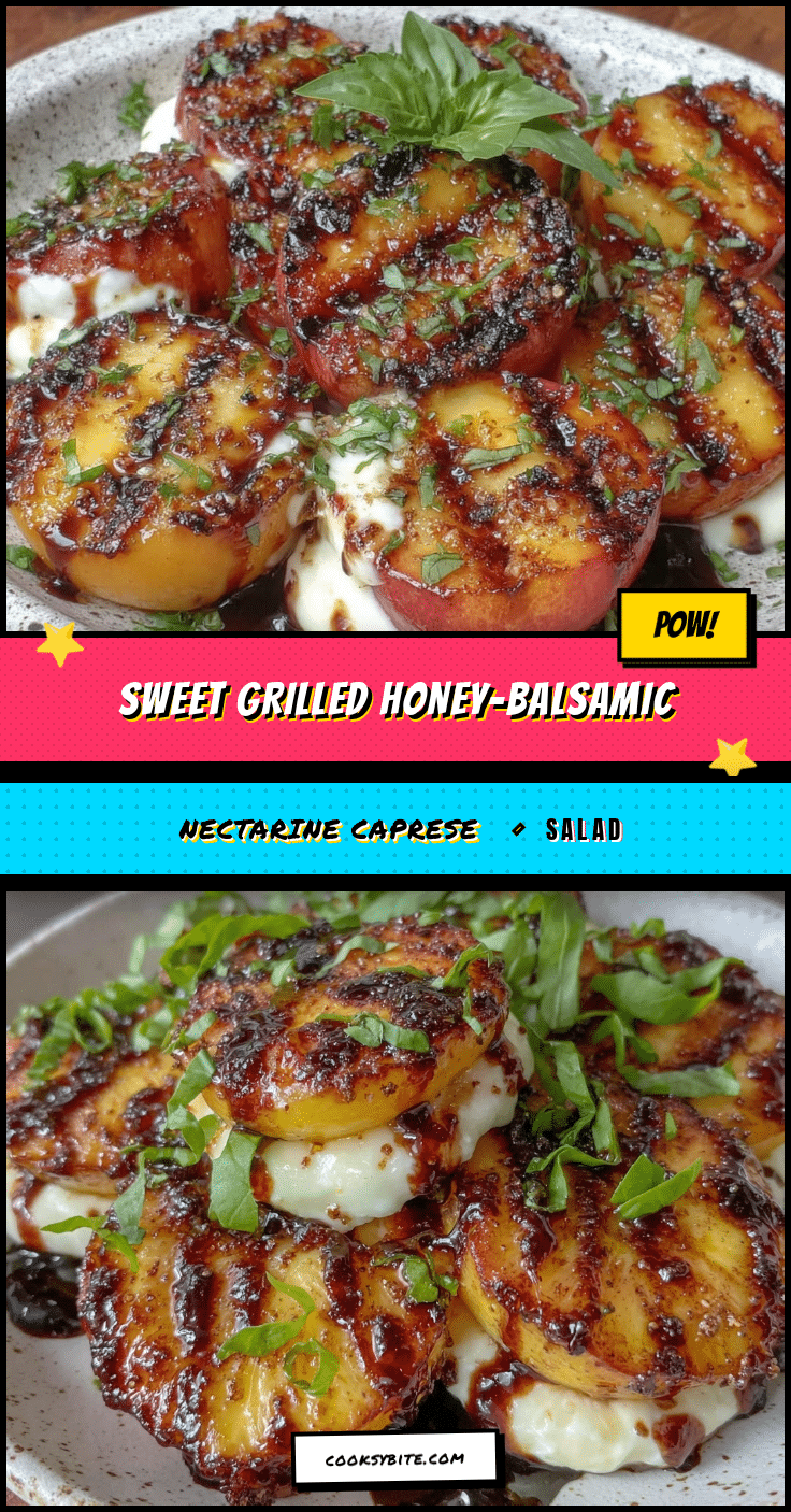 grilled honey-balsamic nectarine caprese salad recipe
