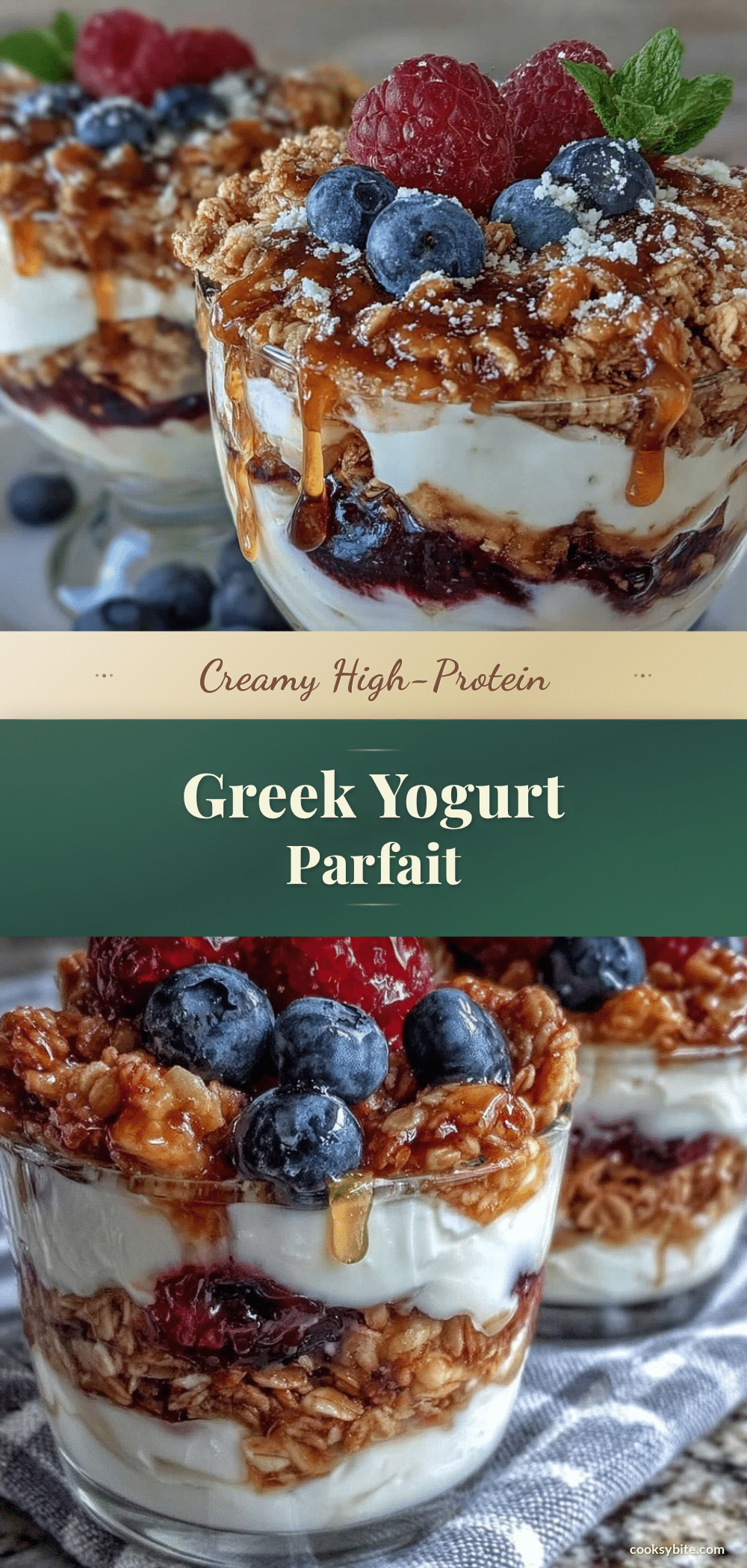 healthy high-protein Greek yogurt parfait recipe