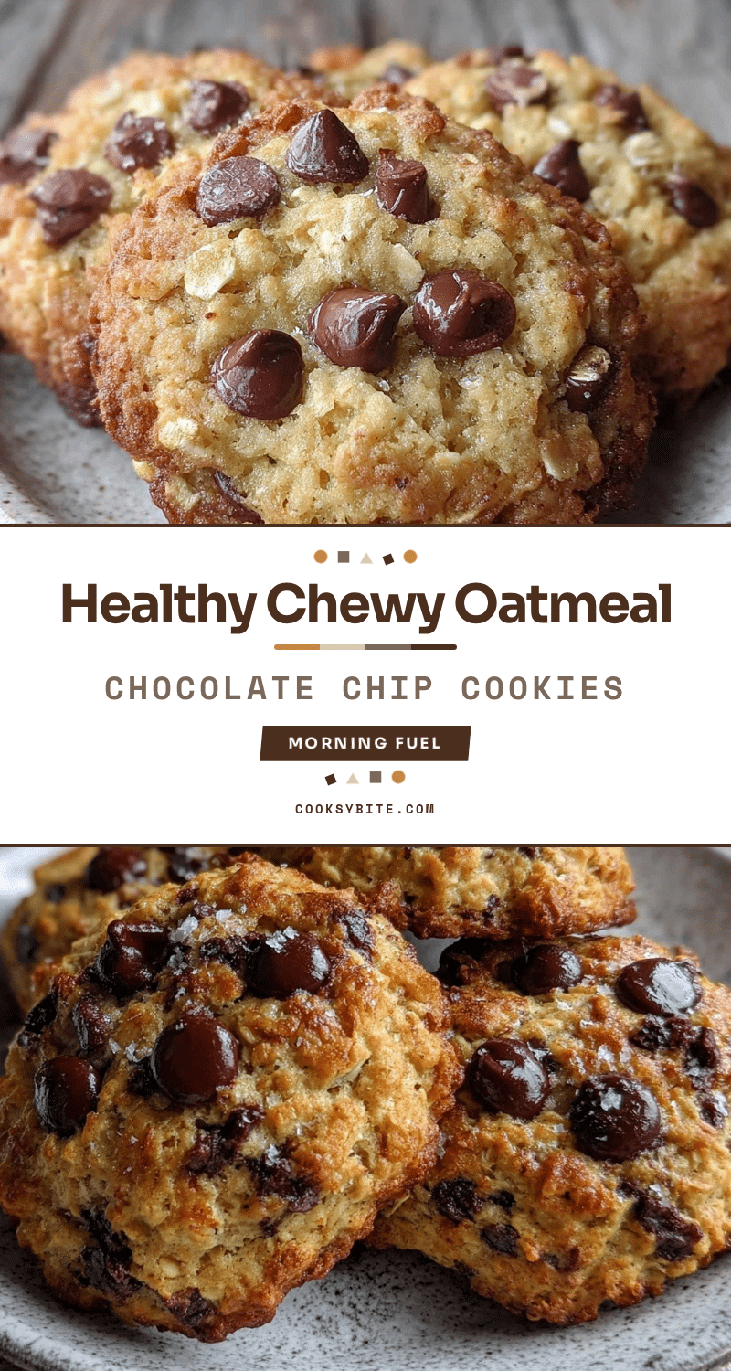 healthy oatmeal chocolate chip breakfast cookies recipe