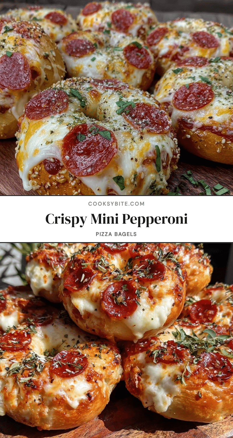 mini pepperoni pizza bagels recipe