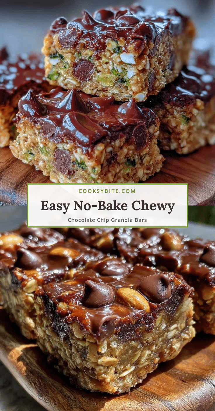 no-bake chewy chocolate chip granola bars recipe