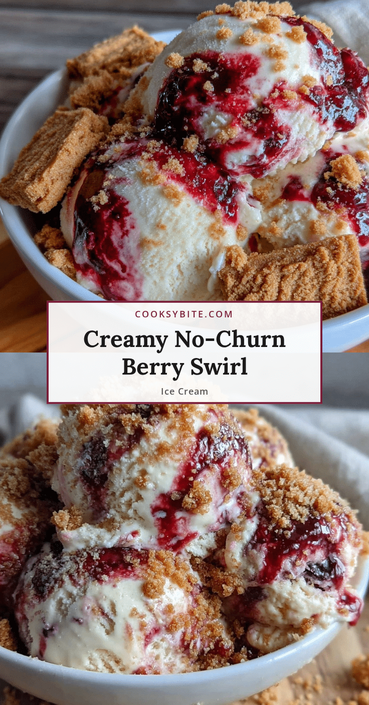 no-churn berry swirl ice cream recipe