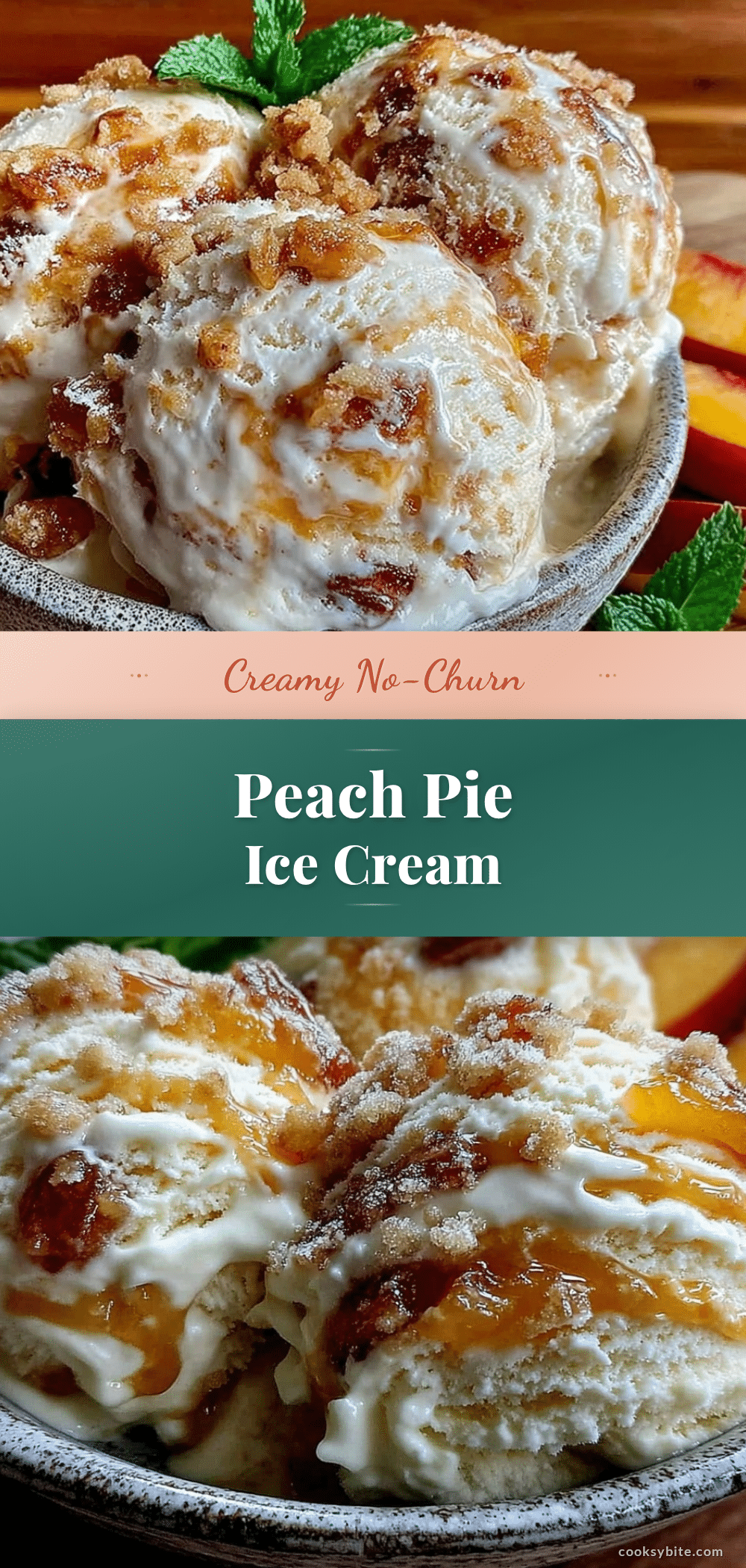 no-churn peach pie ice cream recipe