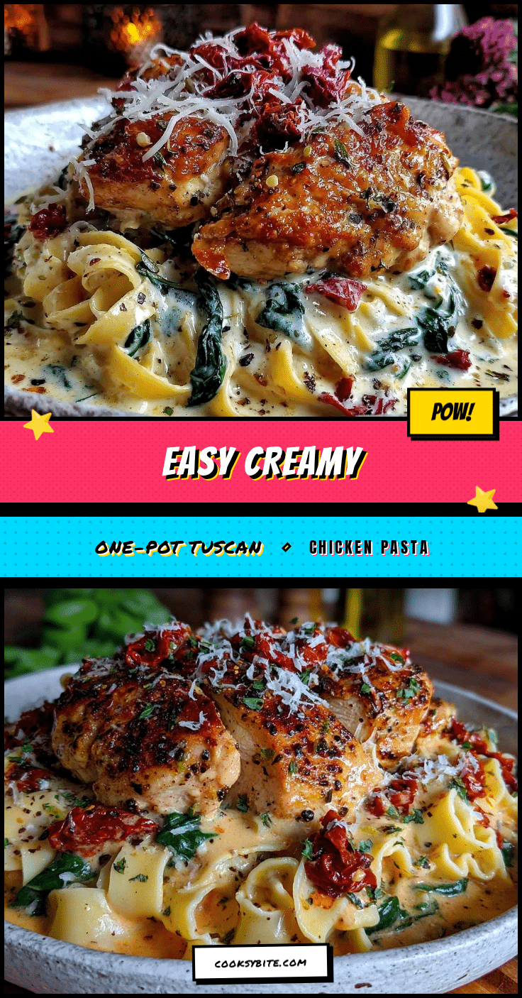one-pot tuscan chicken pasta recipe