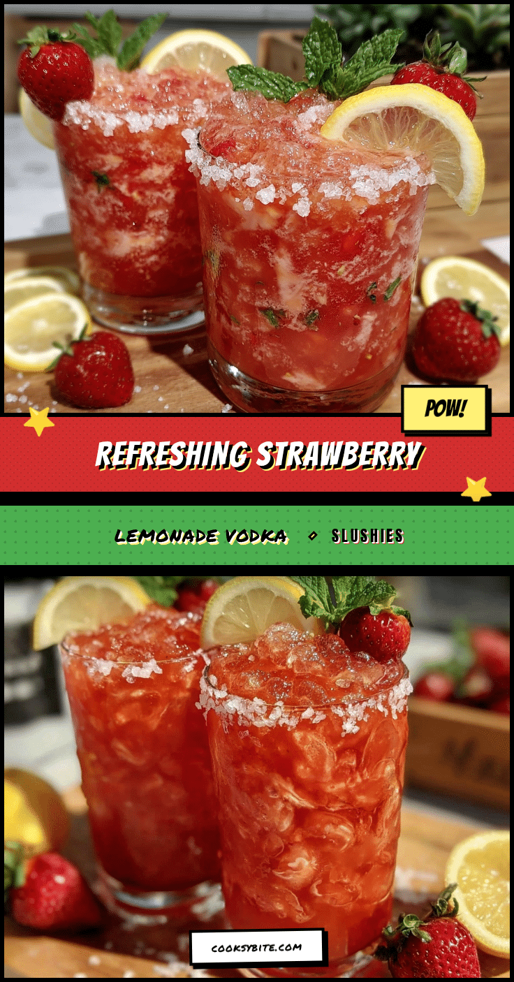 strawberry lemonade vodka slushies recipe