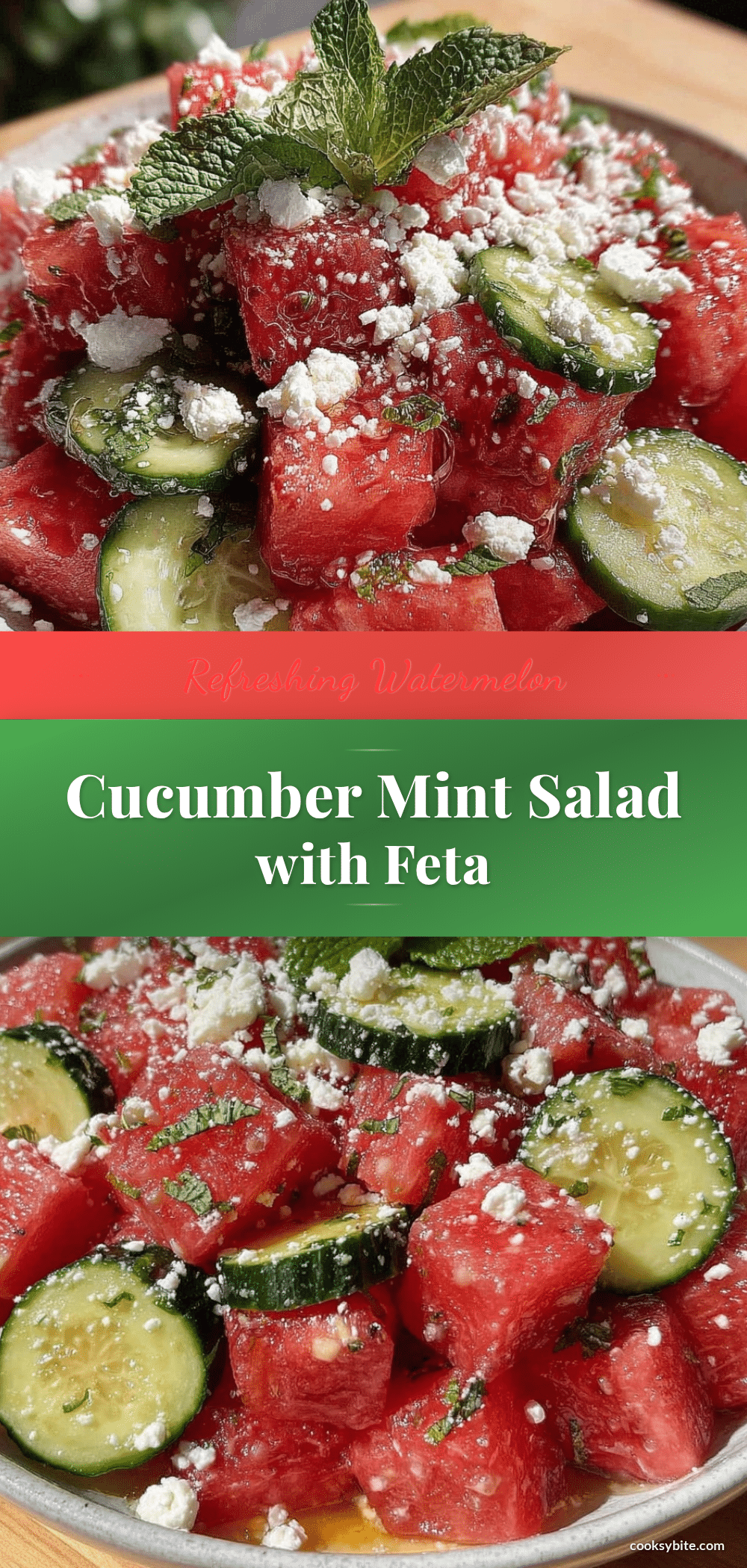 watermelon cucumber mint salad recipe