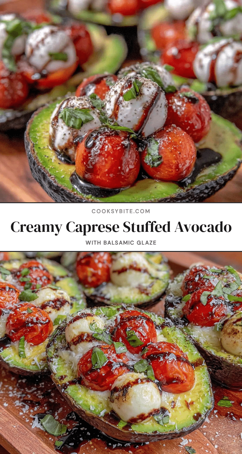 balsamic glazed caprese stuffed avocado recipe
