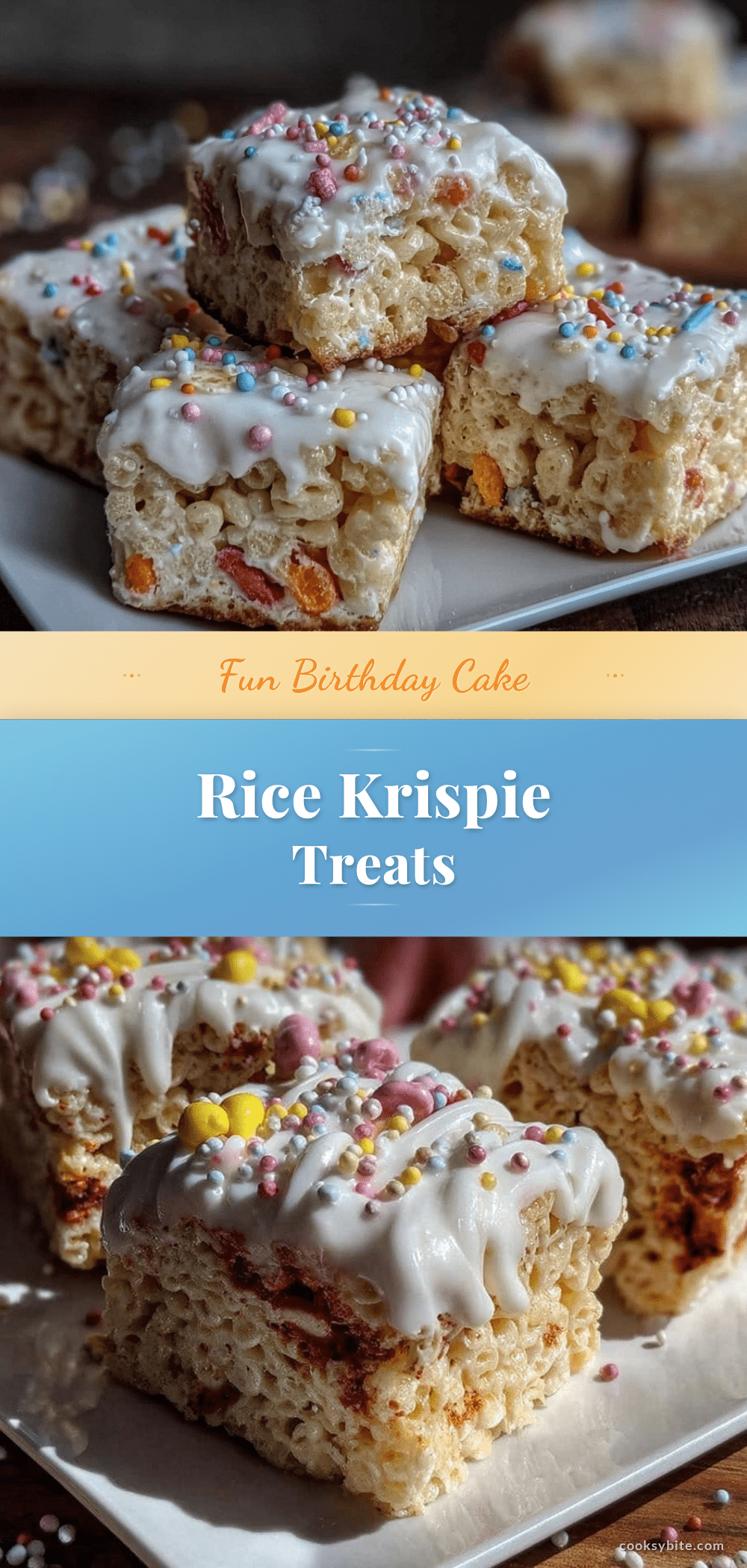 birthday cake rice krispie treats recipe