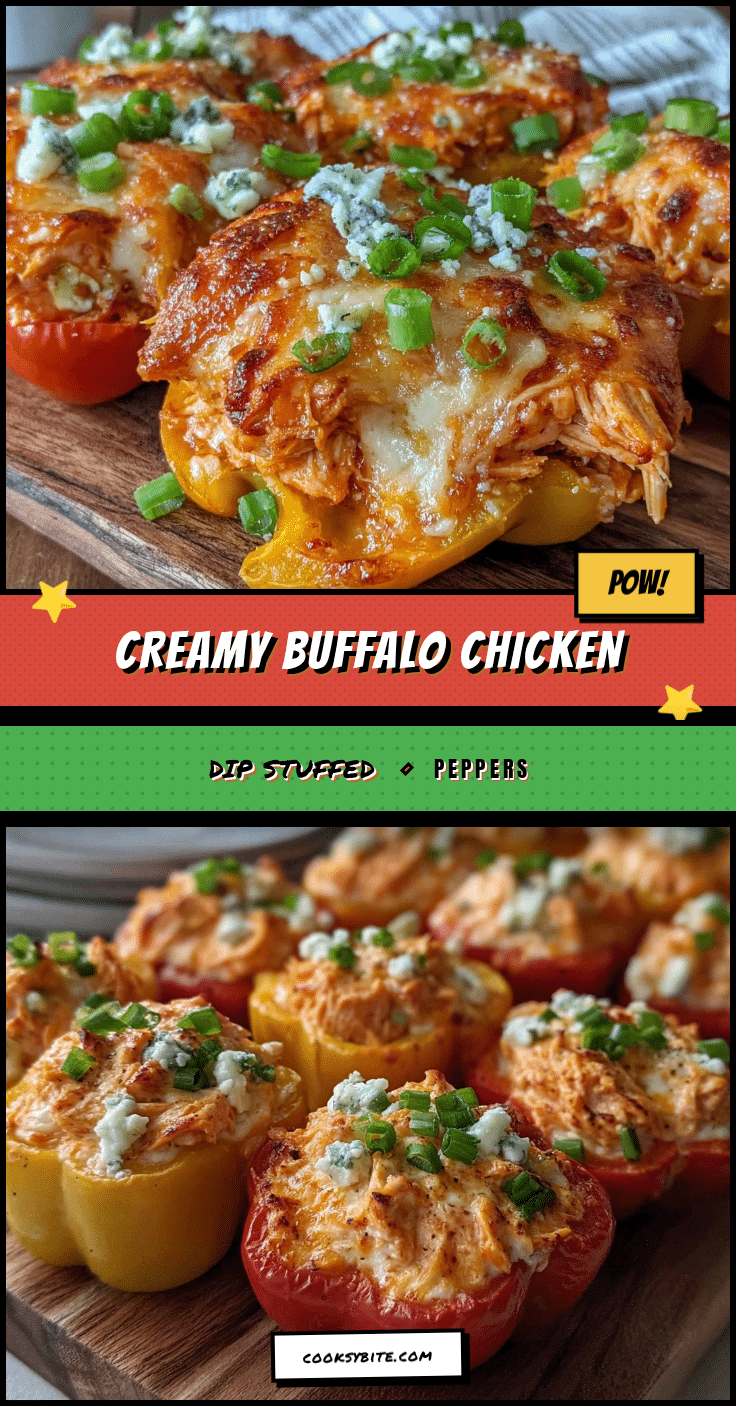 creamy buffalo chicken dip stuffed mini peppers recipe