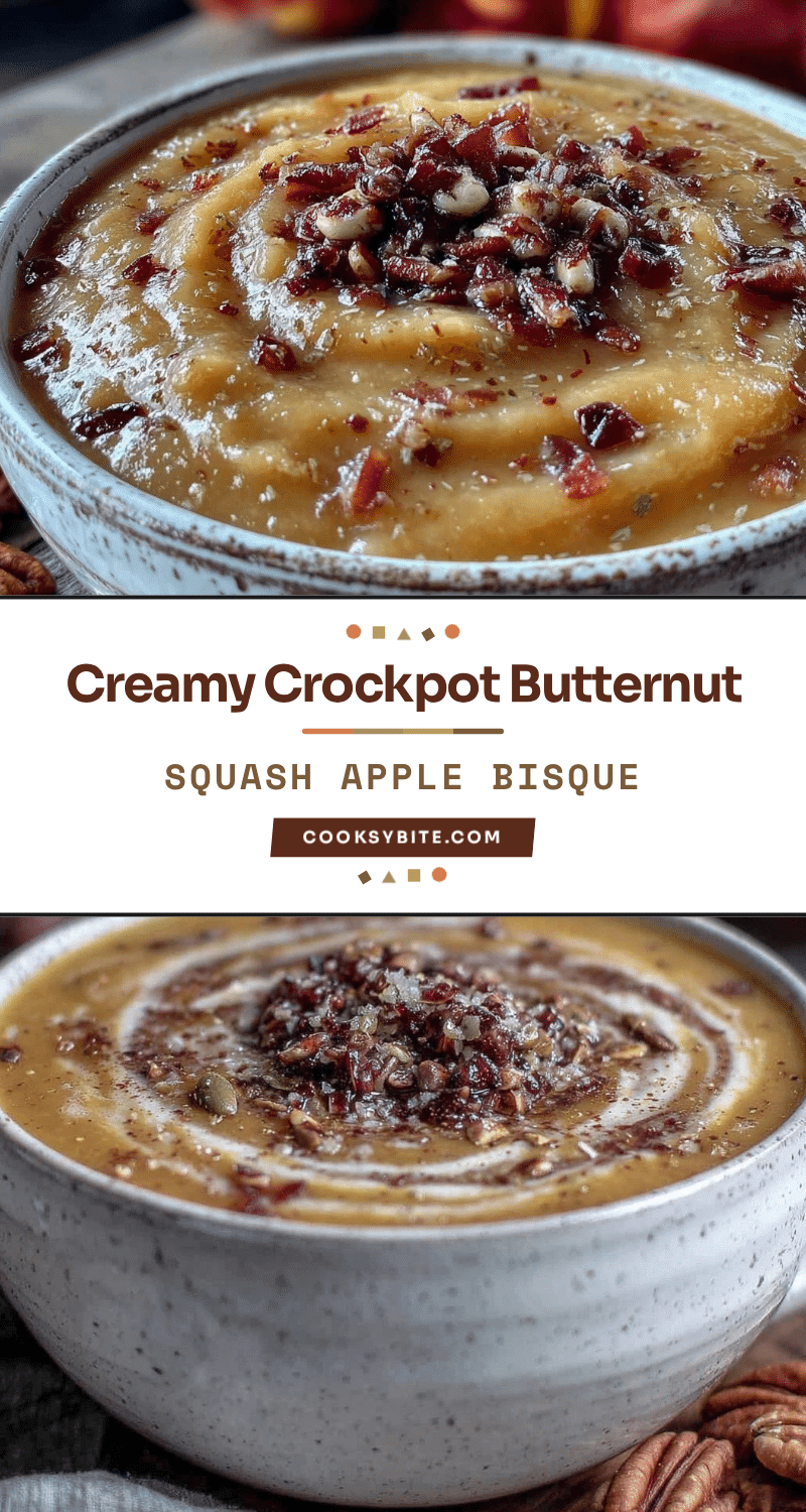creamy crockpot butternut squash apple bisque recipe