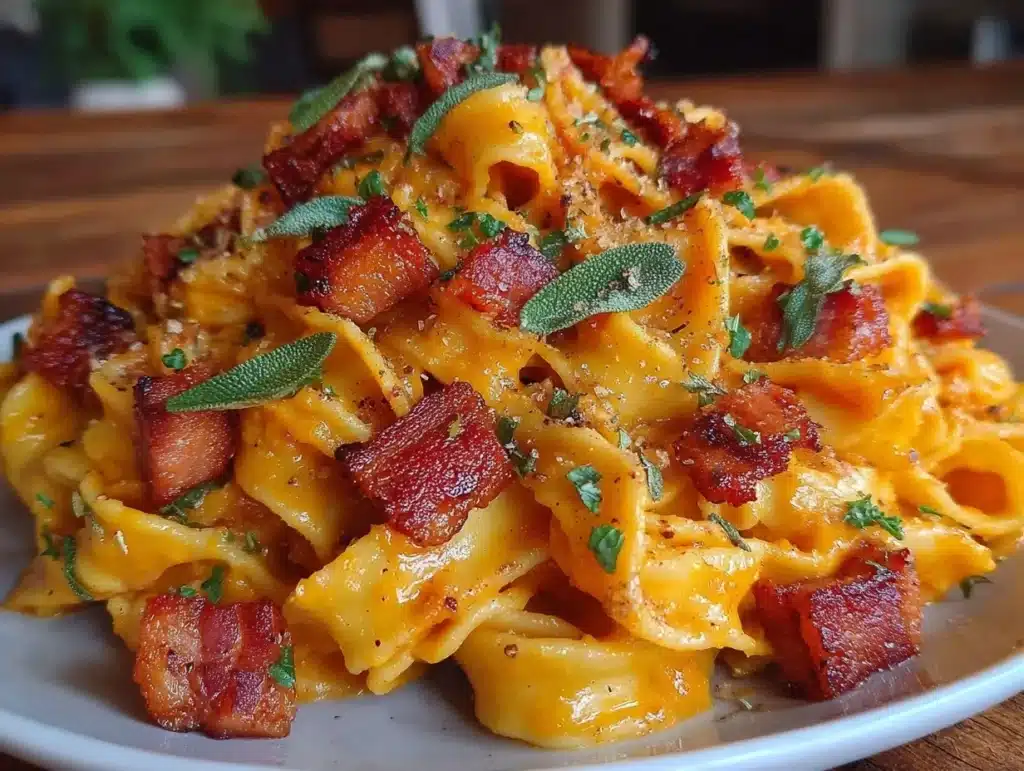 creamy pumpkin pasta - featured image