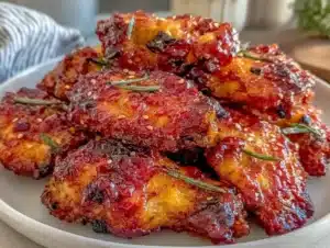 crispy korean gochujang air fryer chicken wings - featured image