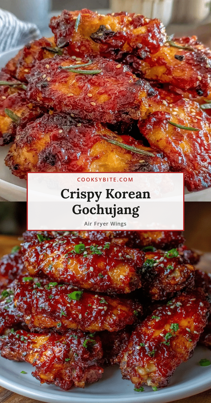 crispy korean gochujang air fryer chicken wings recipe