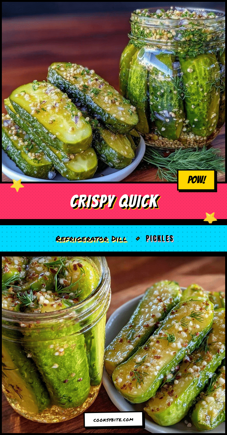 crispy quick refrigerator dill pickles recipe