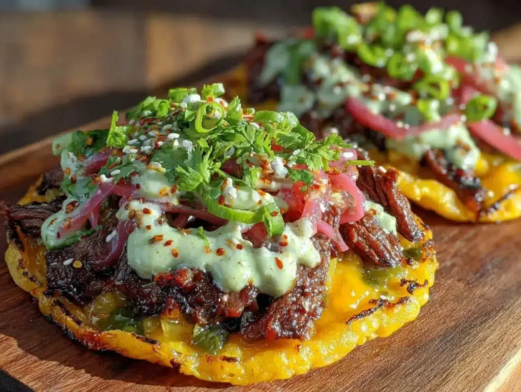 crispy smash burger tacos - featured image