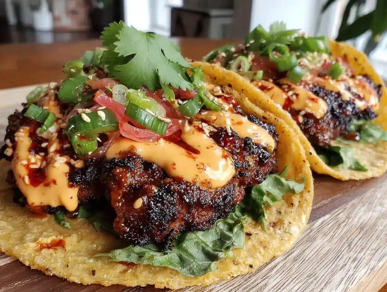crispy smash burger tacos preparation steps