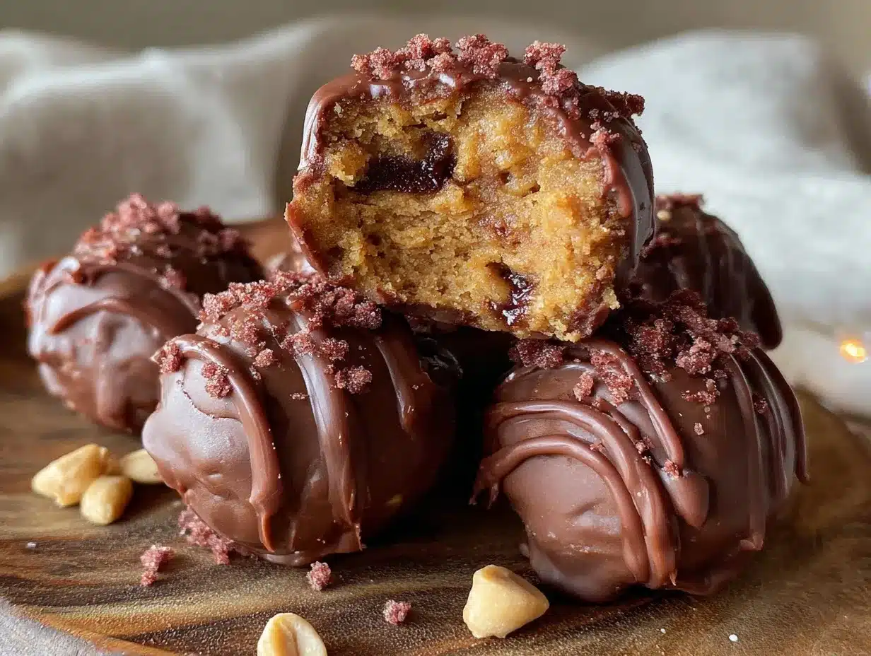 dark chocolate peanut butter protein balls preparation steps