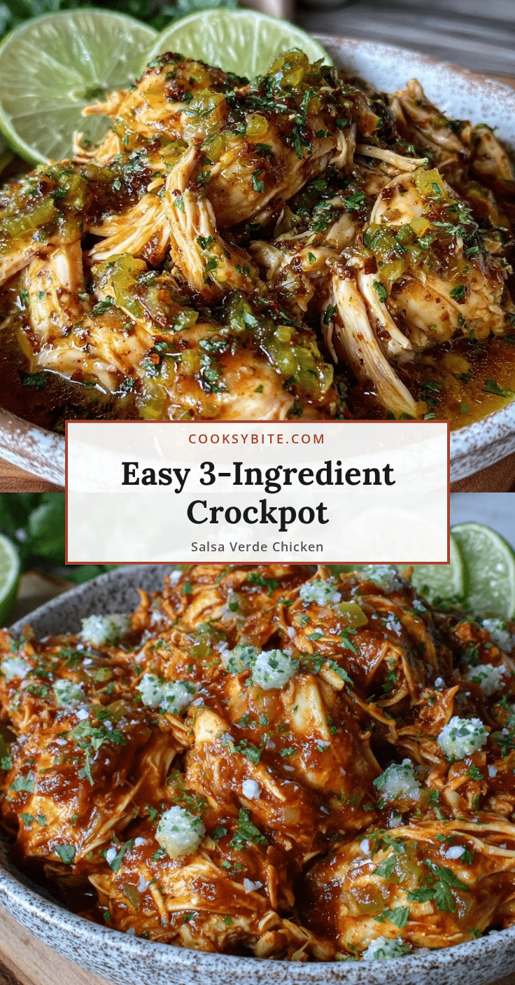 easy crockpot salsa verde chicken recipe