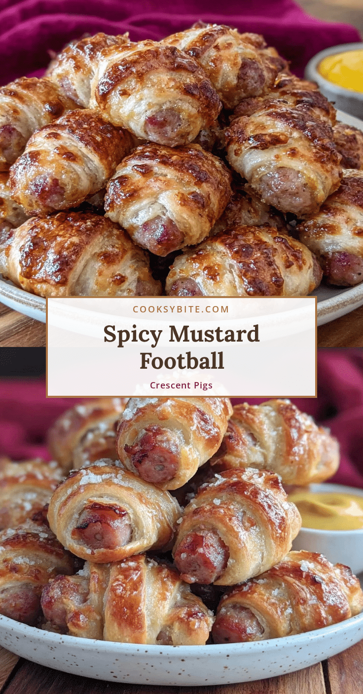 football-shaped crescent pigs in a blanket recipe