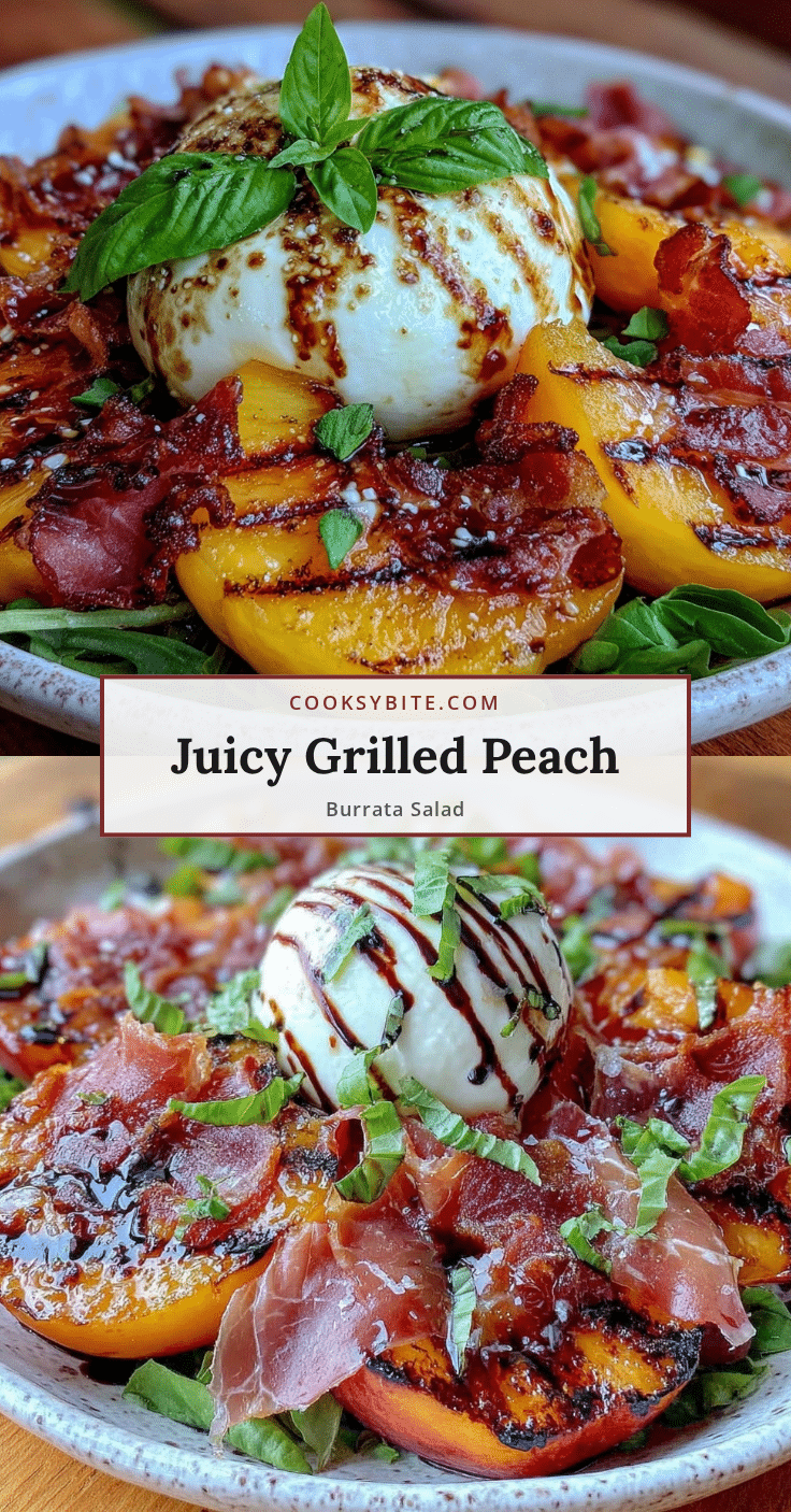 fresh grilled peach burrata salad recipe