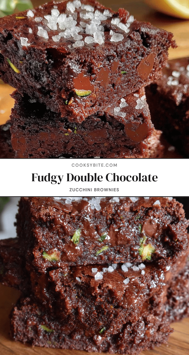 fudgy double chocolate zucchini brownies recipe