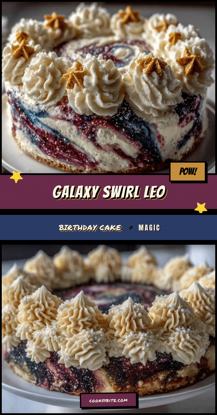 galaxy swirl leo birthday cake recipe