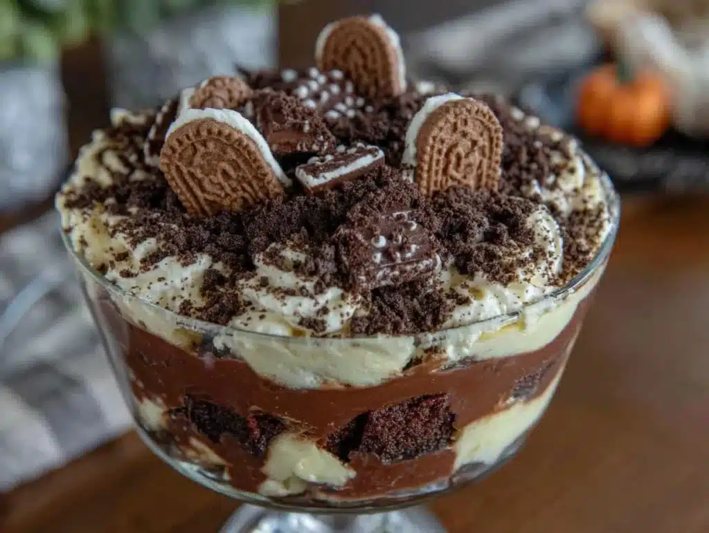 Graveyard Brownie Trifle - featured image