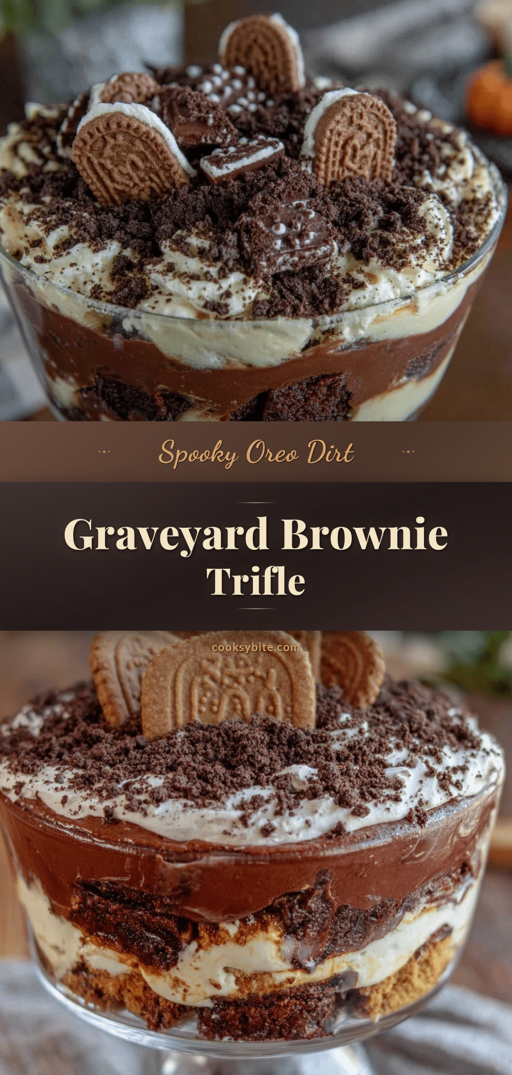 Graveyard Brownie Trifle recipe