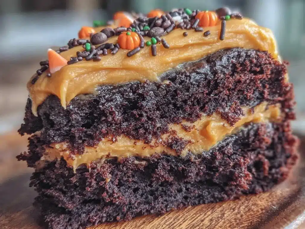 Halloween Black Velvet Cake - featured image