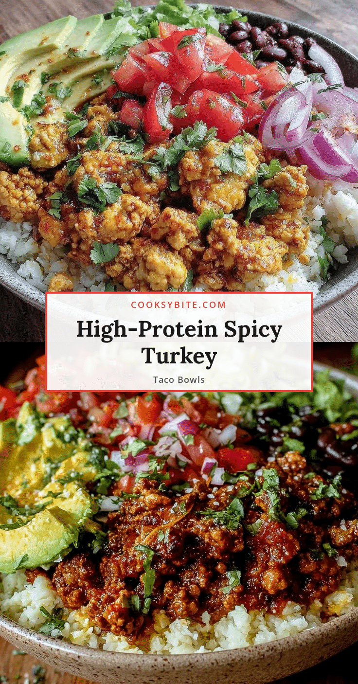 Healthy High-Protein Turkey Taco Bowls with Cauliflower Rice recipe