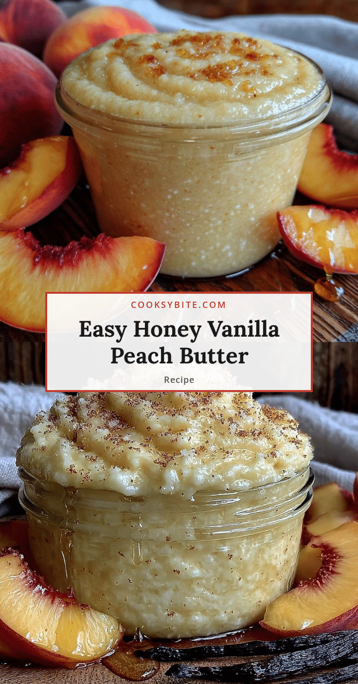 honey vanilla peach butter recipe