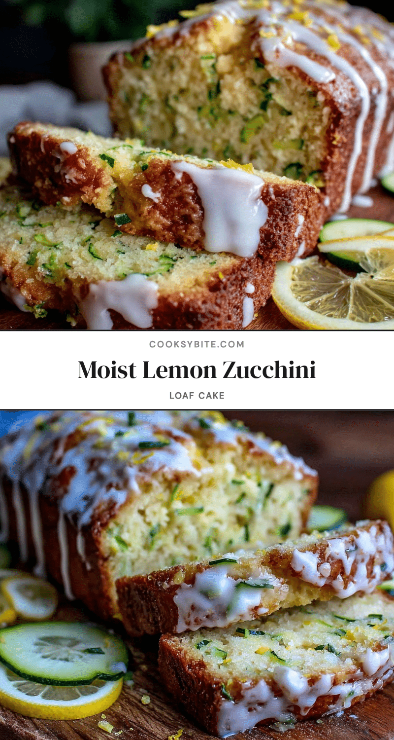 lemon zucchini loaf cake recipe