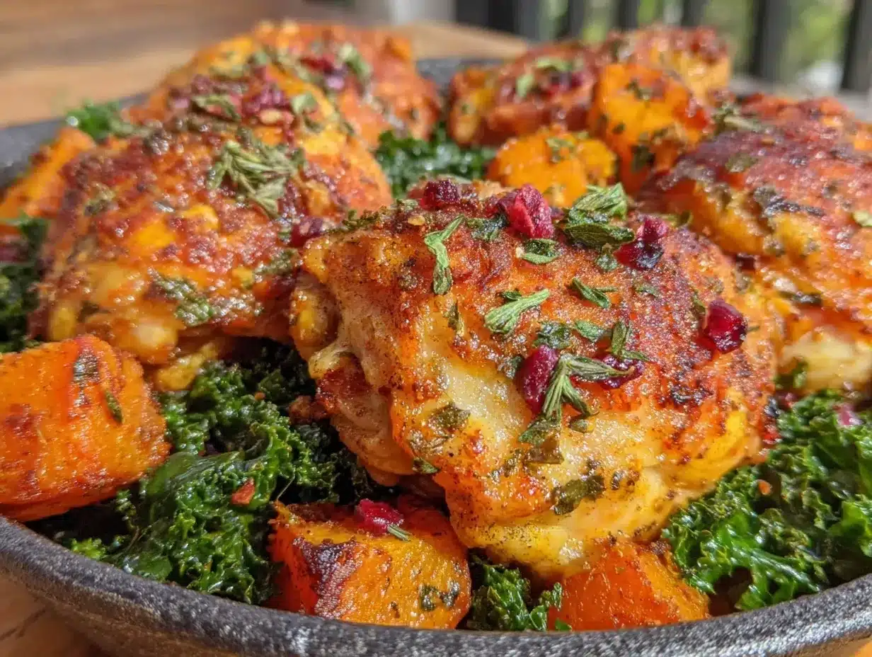 one-pan crispy harvest chicken thighs preparation steps