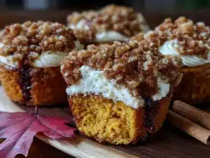 pumpkin cream cheese muffins - featured image
