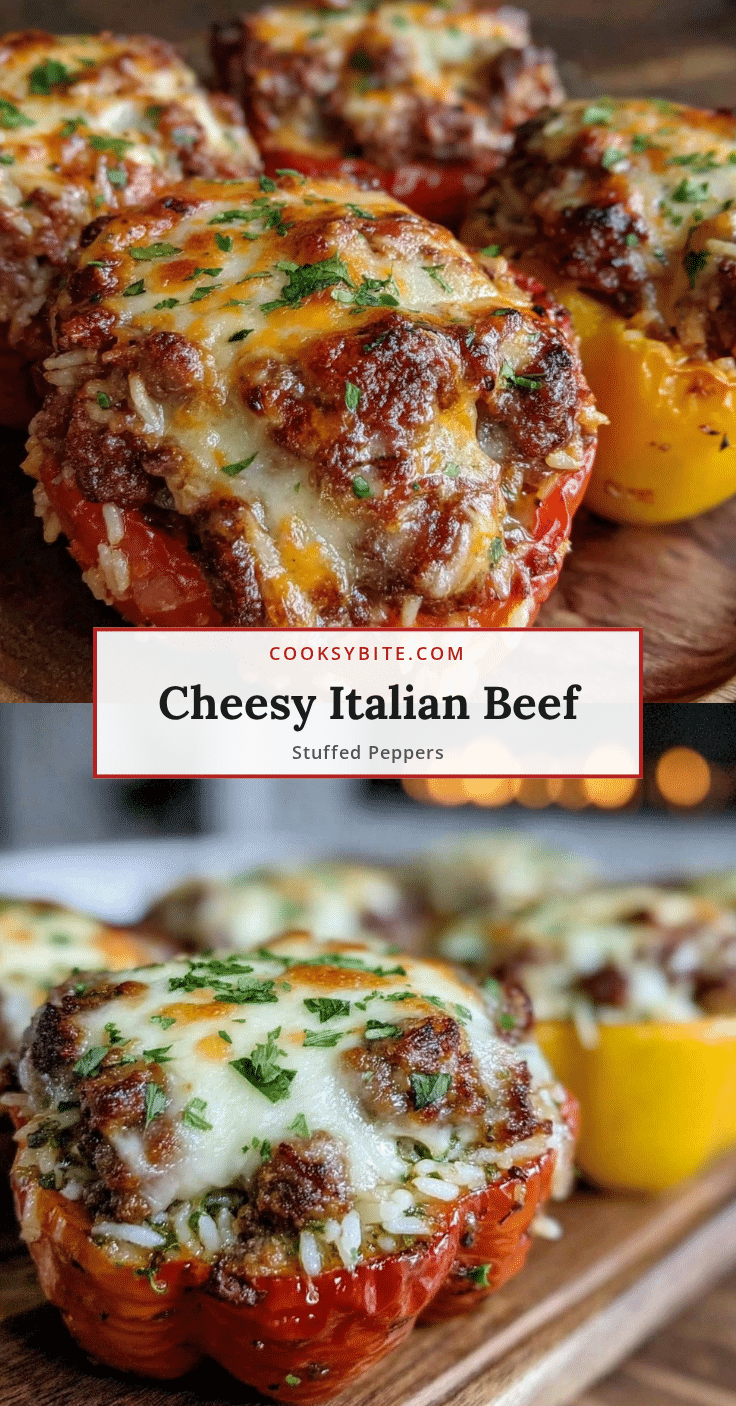 savory cheesy ground beef stuffed bell peppers recipe