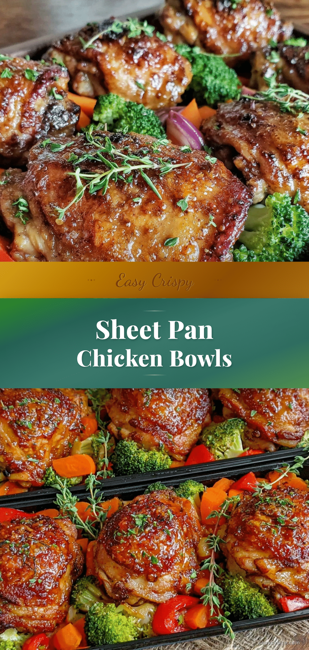 sheet pan chicken and veggie meal prep bowls recipe