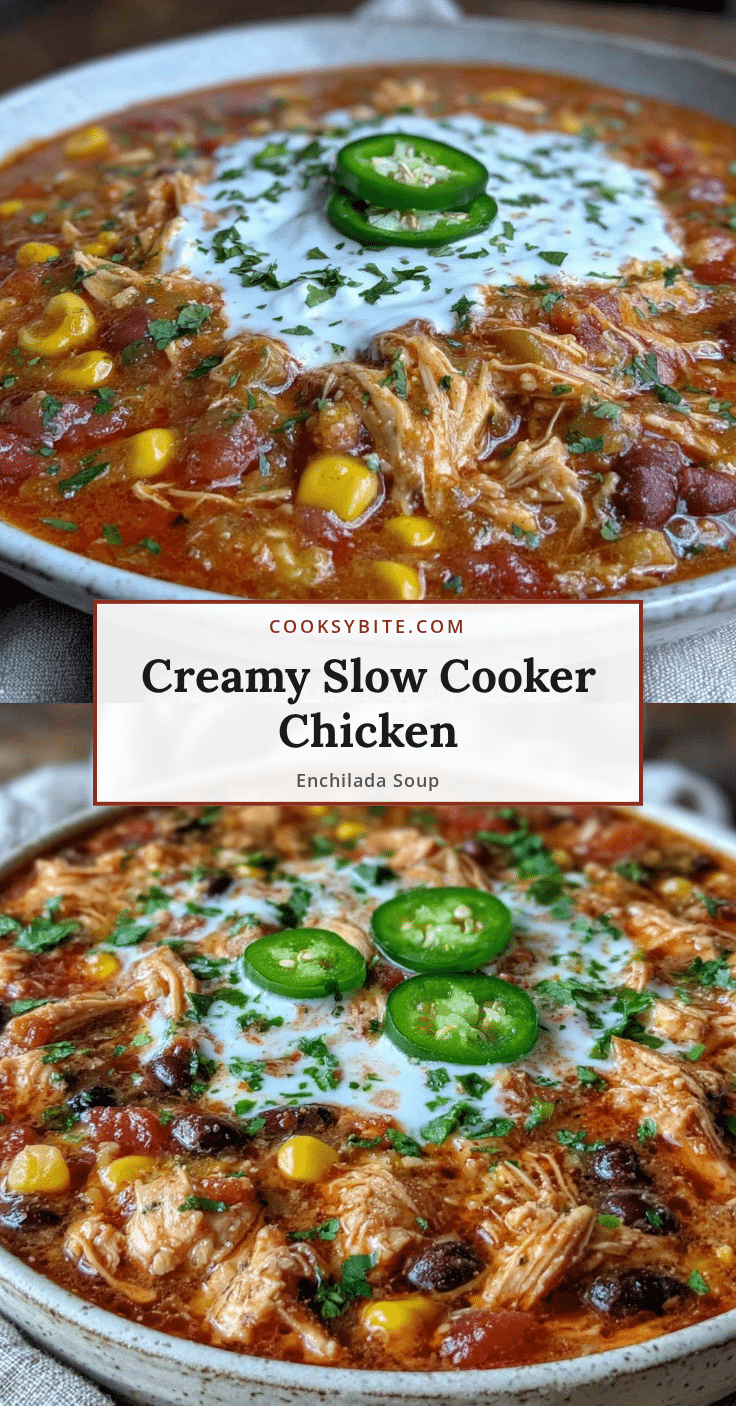 slow cooker chicken enchilada soup recipe
