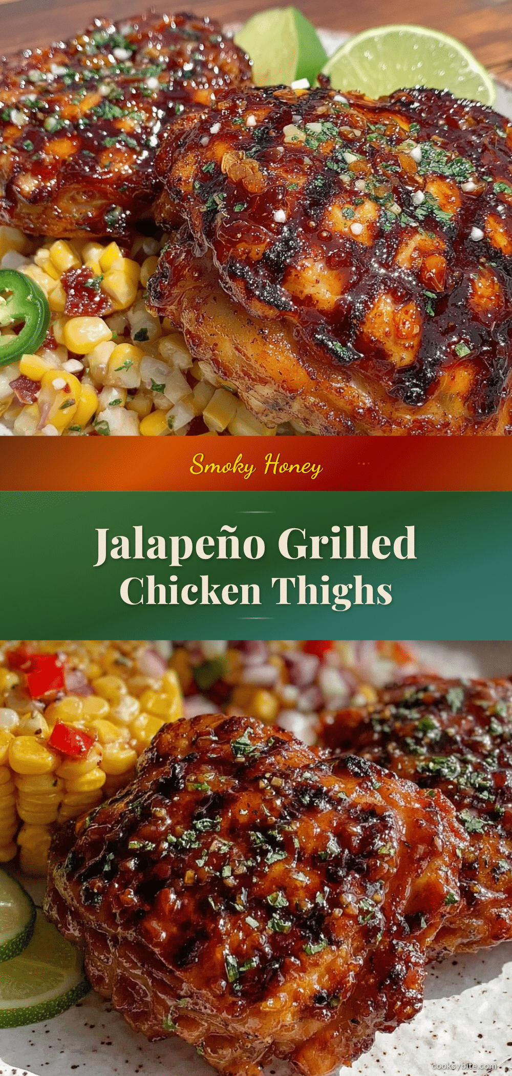 smoky honey jalapeño grilled chicken thighs recipe
