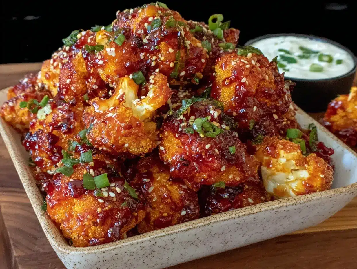 air fryer buffalo cauliflower bites preparation steps