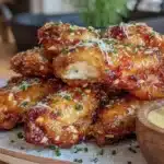 air fryer chicken wings garlic parmesan - featured image