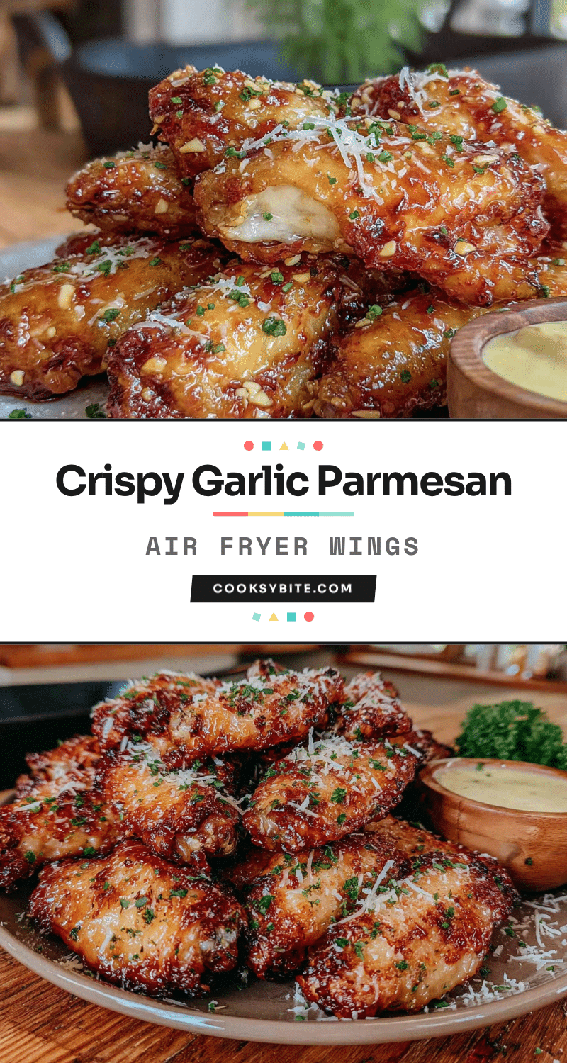 air fryer chicken wings garlic parmesan recipe