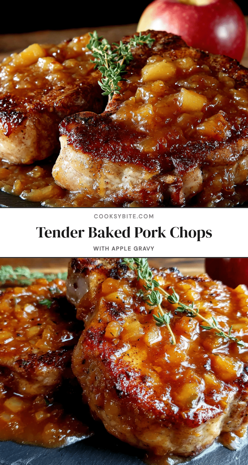 baked pork chops with apple onion gravy recipe