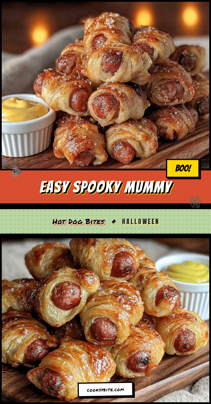 best easy mummy hot dog bites for halloween recipe